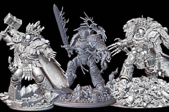 sculpt custom 3d miniature warhammer figurine tabletop dnd model for 3d printing