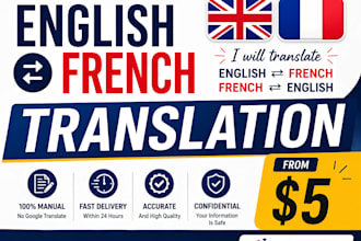 manually translate your text english to french or french to english