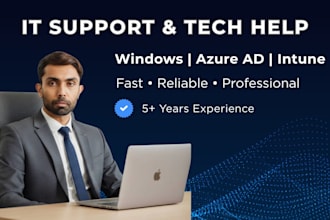 troubleshoot IT issues, windows, azure ad, intune support