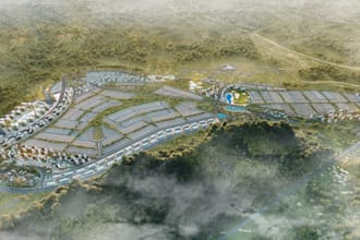 design 3d urban masterplan city planning landscape township site plan rendering