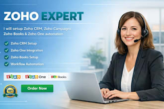 setup zoho crm, zoho one, books, people, creator, desk, flow, form, site, mail