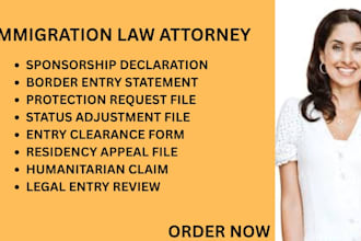 assist with immigration asylum cases, refugee claims, visa forms, and waivers