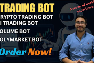 build trading bot, crypto trading bot, volume bot, polymarket bot ai trading bot