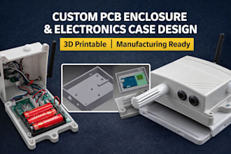 design custom pcb enclosure and electronic case for 3d printing  manufacturing
