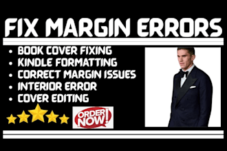 fix margin errors and format your book for KDP
