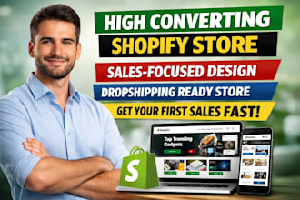 design or redesign a high converting shopify store,shopify dropshipping website