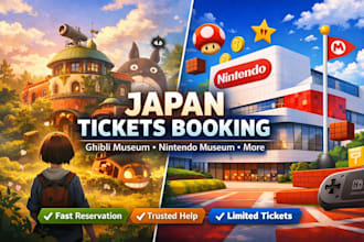book ghibli museum, and nintendo museum tickets in japan