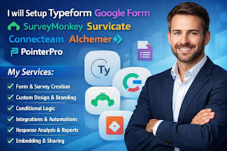 setup typeform google form surveymonkey survicate connecteam alchemer pointerpro