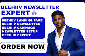 setup beehiiv newsletter automation design beehiiv website substack landing page