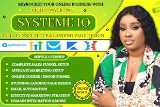 build systeme io sales funnel landing page email automation and domain setup