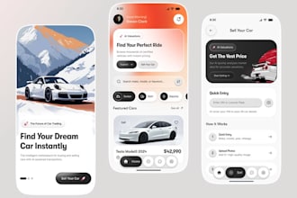 build car marketplace app, car auction app, car rental app, car booking app