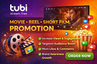 promote tubi movie, reel short, film promotion increase audience and engagement