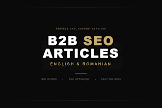 write an SEO optimized b2b article that ranks on google