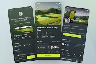 build golf course app, locator app, golf booking app, golf club app