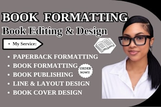 do book formatting, paperback formatting line and layout design