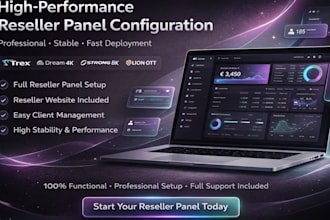 deploy reseller panel, trex, dream 4k, strong 8k, lion ott, reseller website,