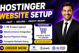 design hostinger ecommerce website woocommerce store