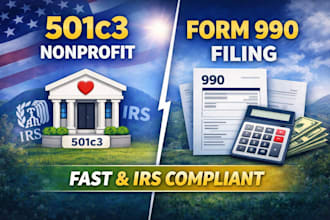 prepare and file 501c3 nonprofit and form 990 tax return