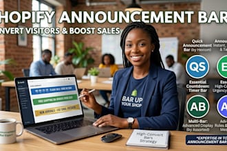 setup shopify announcement bar avada  announcement  promo custom coding