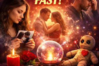 cast powerful spell to make them miss you and come back fast