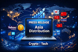 write and distribute press releases in asia for crypto and tech