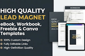 create quality lead magnet,ebook,workbook guild,freebie and magazine layout