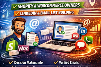 do a b2b ecommerce store owner list building and shopify business leads