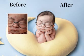do professional newborn and maternity photo editing and retouching
