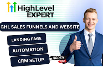 ghl website ghl funnels ghl landing page ghl autiomation CRM setup
