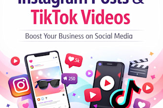 create instagram posts and tiktok videos