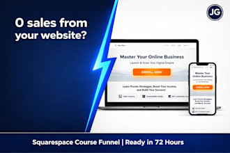 build a squarespace sales funnel website for online course creators