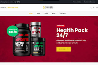 build health supplement shopify store peptide nutraceutical supplement store