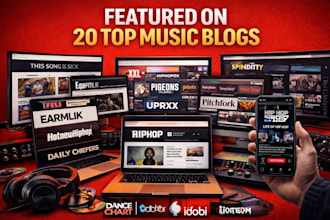 feature your music on 20 popular top blogs