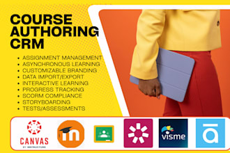 setup course authoring canvas moodle google classroom ispring suite visme crm