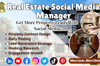 be your real estate social media manager content and strategy creator