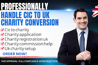 help you convert your cic or clg to a registered UK charity with full compliance