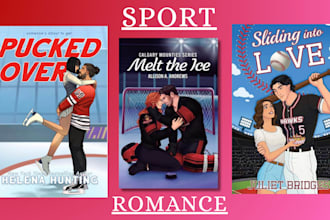 design illustrated romance book cover art sport romance ebook cover amazon KDP