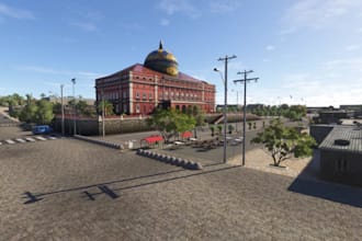 build roblox city, map, environment, roleplay world in roblox studio
