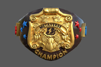 do cnc 3d design for championship belt using artcam stl file