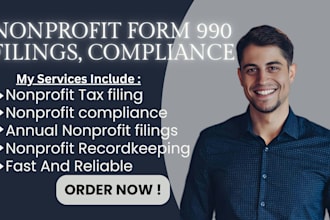 prepare and file irs form 990, nonprofit tax returns and compliance support