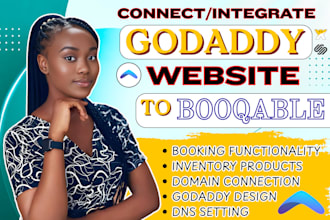 connect godaddy domain to booqable and integrate your booking rental website