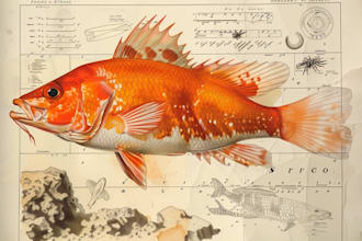 draw scientific animals, plants or encyclopedia book illustrations