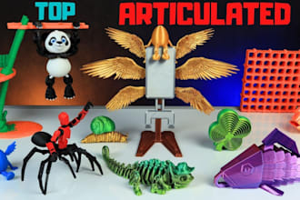 design custom 3d articulated models and stl files for 3d printing