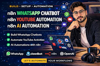n8n whatsapp chatbot, n8n youtube automation, n8n ai automation, ai automation