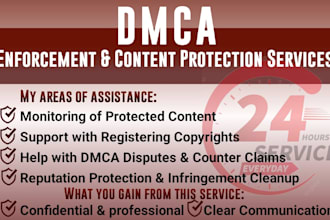 assist you with dmca and copyright takedown requests