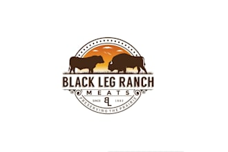 design historic ranch healthy meat business logo