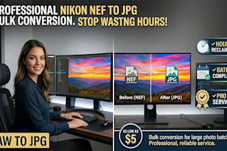 batch convert nikon nef raw files to high quality jpg fast