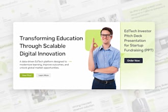 create edtech investor pitch deck presentation for startup fundraising ppt