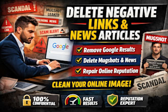 delete negative links and remove bad google search results permanently
