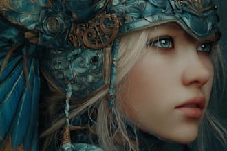 paint semi realistic fantasy art